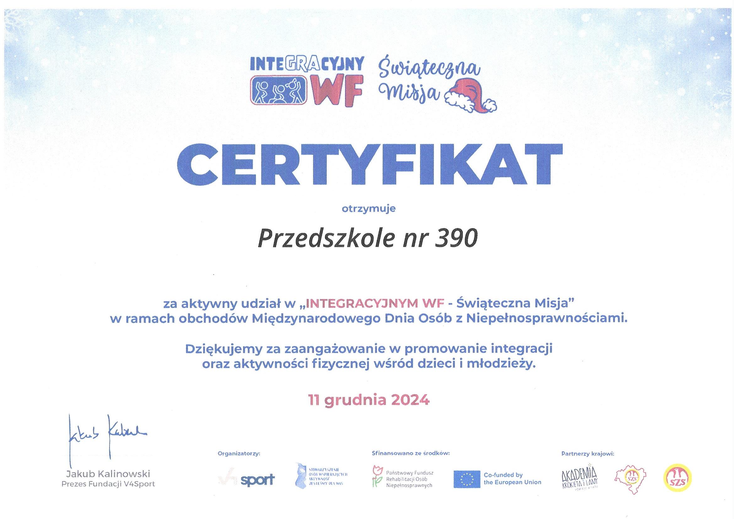 Galeria - Przedszkole 390 w Warszawie