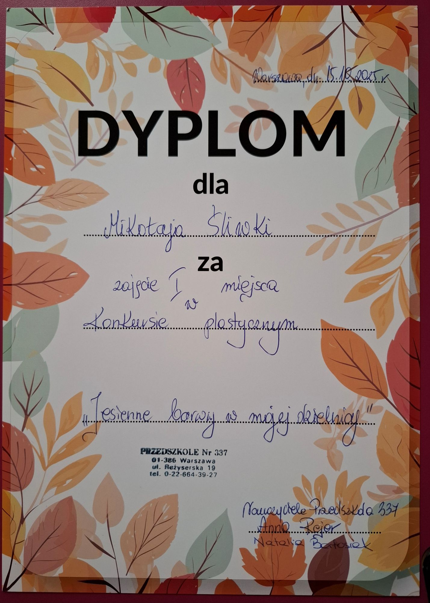 Galeria - Przedszkole 390 w Warszawie